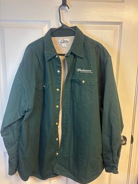Budweiser Forest Green Men's Shirt Jacket